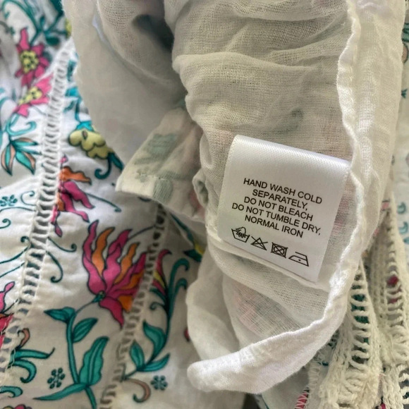 Celina Moon Ladder Lace Mini Dress White Floral Size Small - Picture 9 of 9